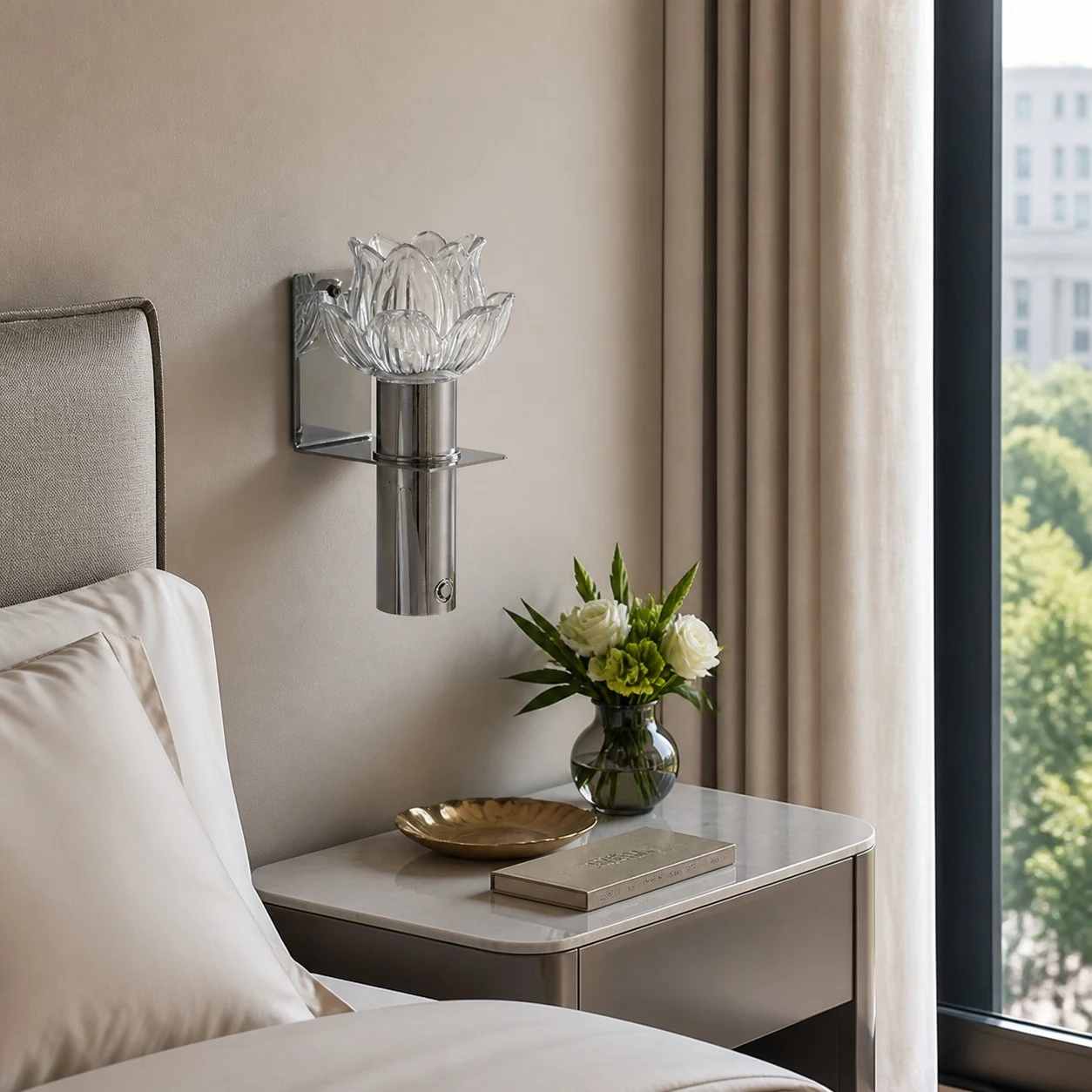 Rechargeable removable glass wall sconce image 6